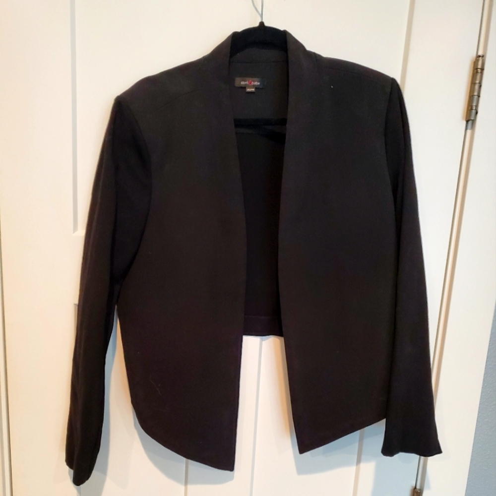 Stork and babe cropped maternity blazer